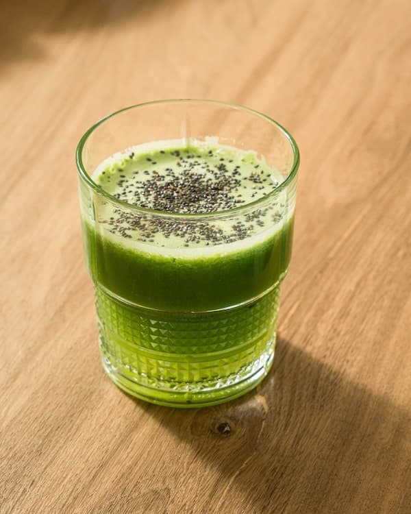 Smoothie verde con semi di chia